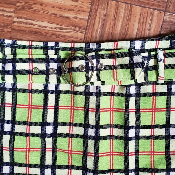 Sans Souci lime green plaid mini - Picture 7 of 8